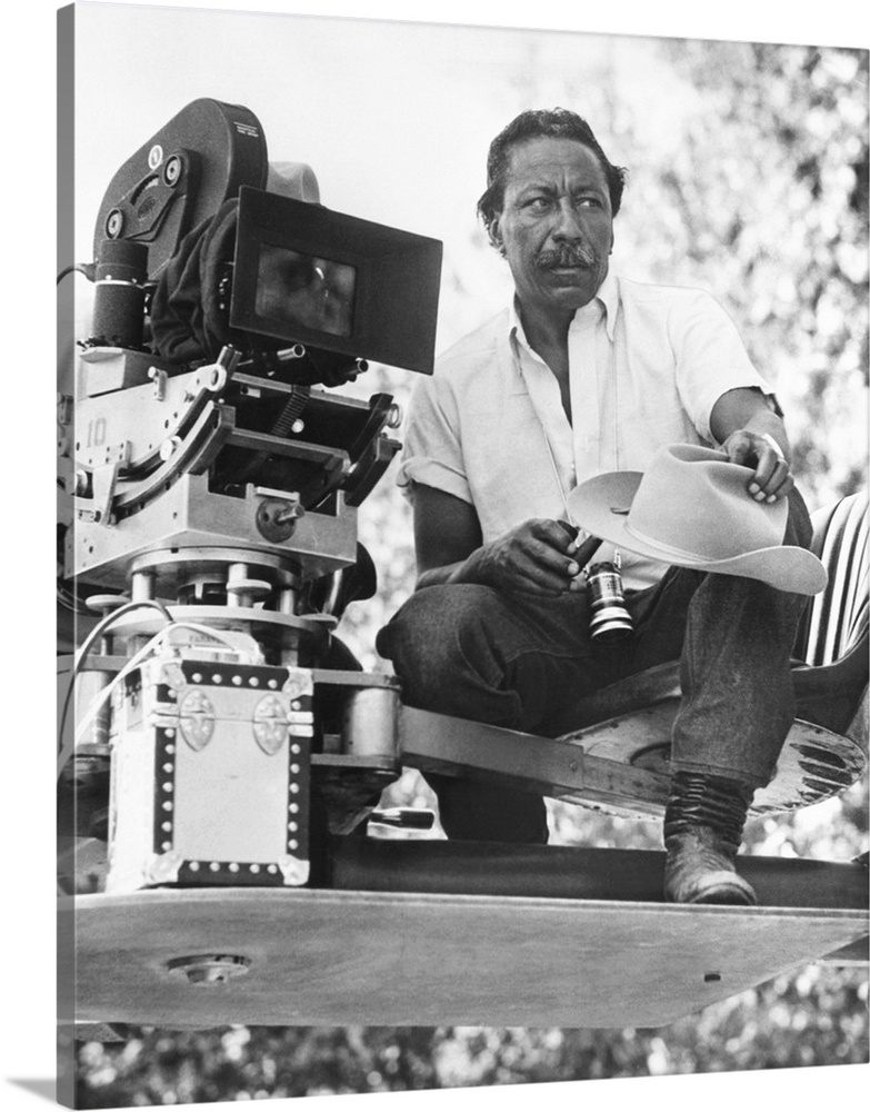 Gordon Parks, Jr., filming his autobiographical novel, The Learning Tree, in 1969. Parks also wrote the screenplay and com...