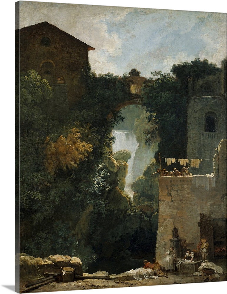 2363 , Jean Honore Fragonard (1732-1806), French School. The Grand Cascade atTivoli. 1761-1762. Oil on canvas