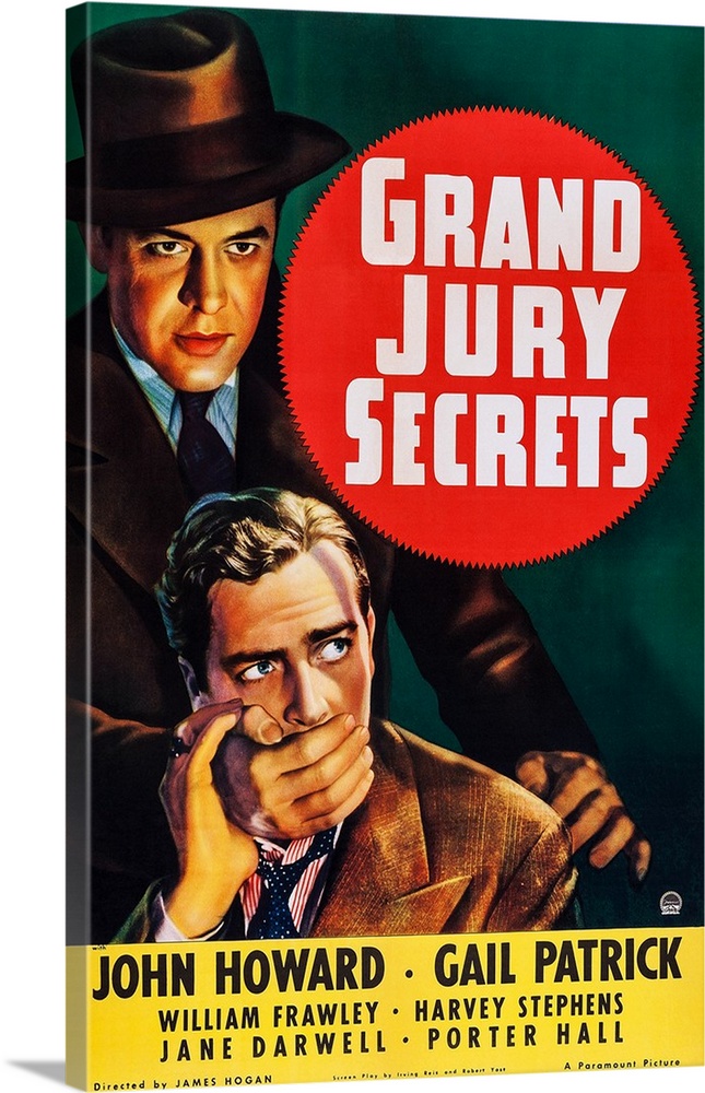Retro poster artwork for the film Grand Jury Secrets.
