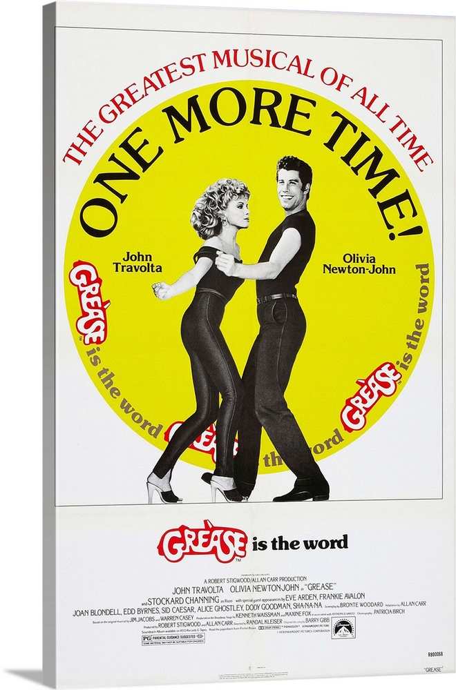 Grease Classic Art Canvas Movie Poster HD Print 12 16 20 24/" Sizes
