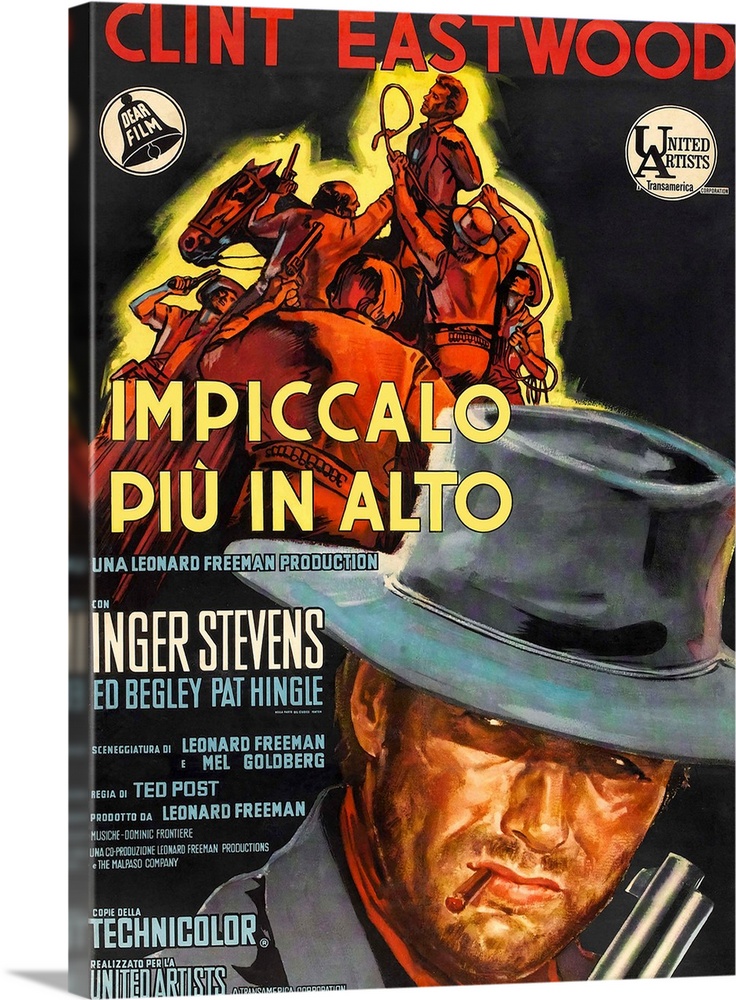 Hang 'Em High, (aka Impiccalo Piu In Alto), Clint Eastwood On Italian Poster Art, 1968.