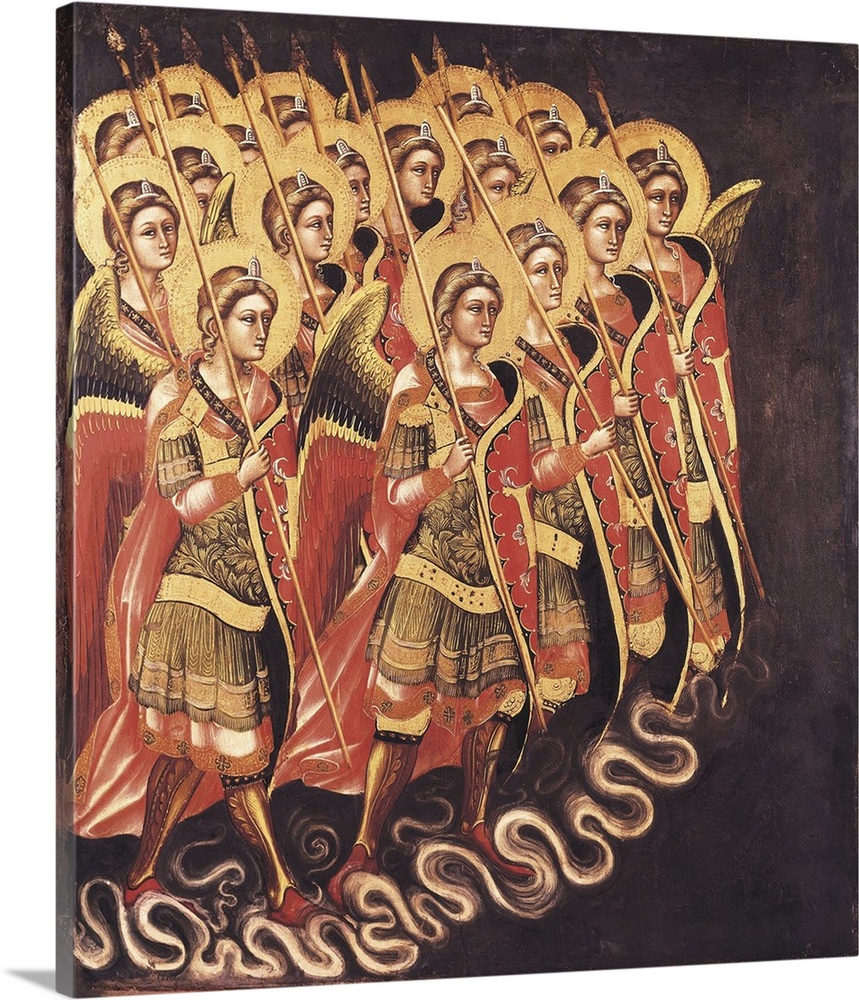 GUARIENTORidolfo (1310-1378). Heavenly Militia. ca. 1348 - 1354. Gothic art. Tempera on wood. ITALY. Padua. Municipal Muse...