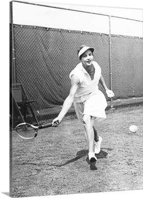 Helen Wills Moody in Doubles action at the U.S. Tennis Championships, Forest Hills