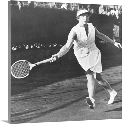 Helen Wills Moody playing at the Westside Tennis Club at Forest Hills. May 18, 1933