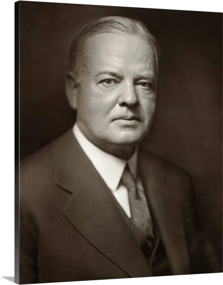 Herbert Hoover portrait by noted photographer Bachrach. Photo possibly taken in 1928 or 1929, when he was the Republican P...