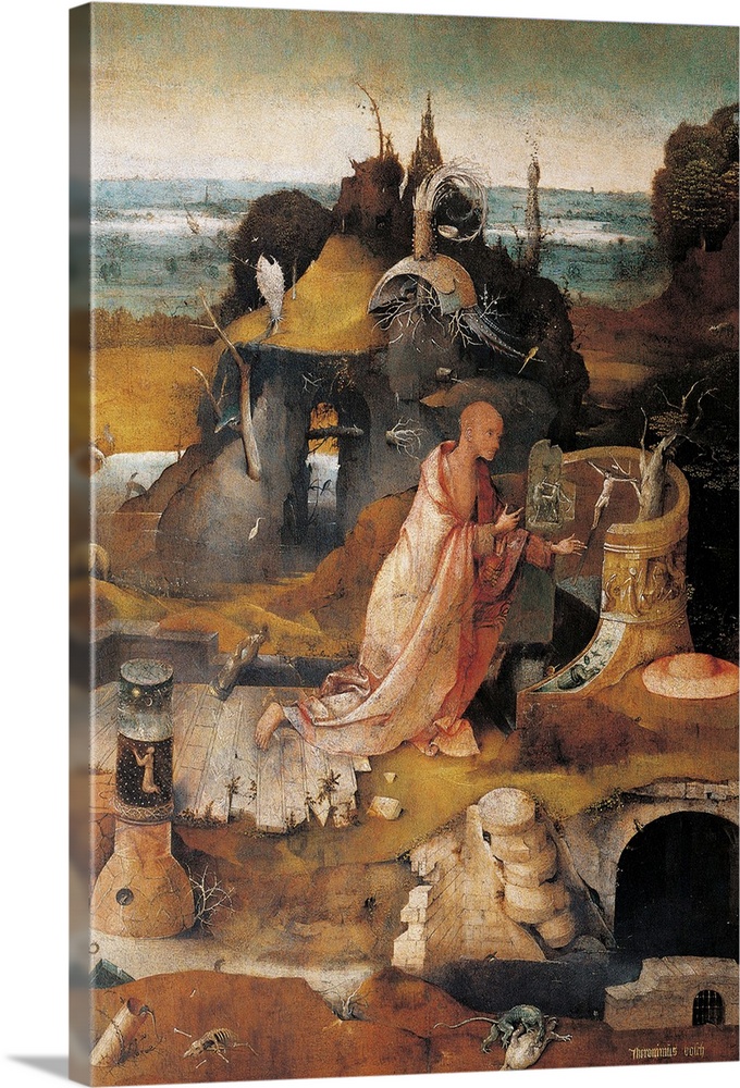 Hermit Saints Triptych, by Joren Anthoniszoon Van Aeken known as Bosch Hieronymus, 1505 about, 16th Century, oil on panel,...