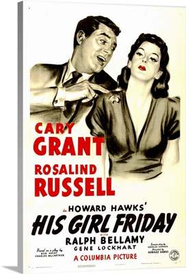 His Girl Friday - Vintage Movie Poster