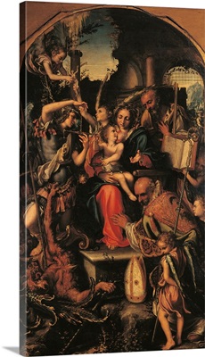 Holy Family and Saints Contending with Devil for Souls, by Giorgio Gandini del Grano