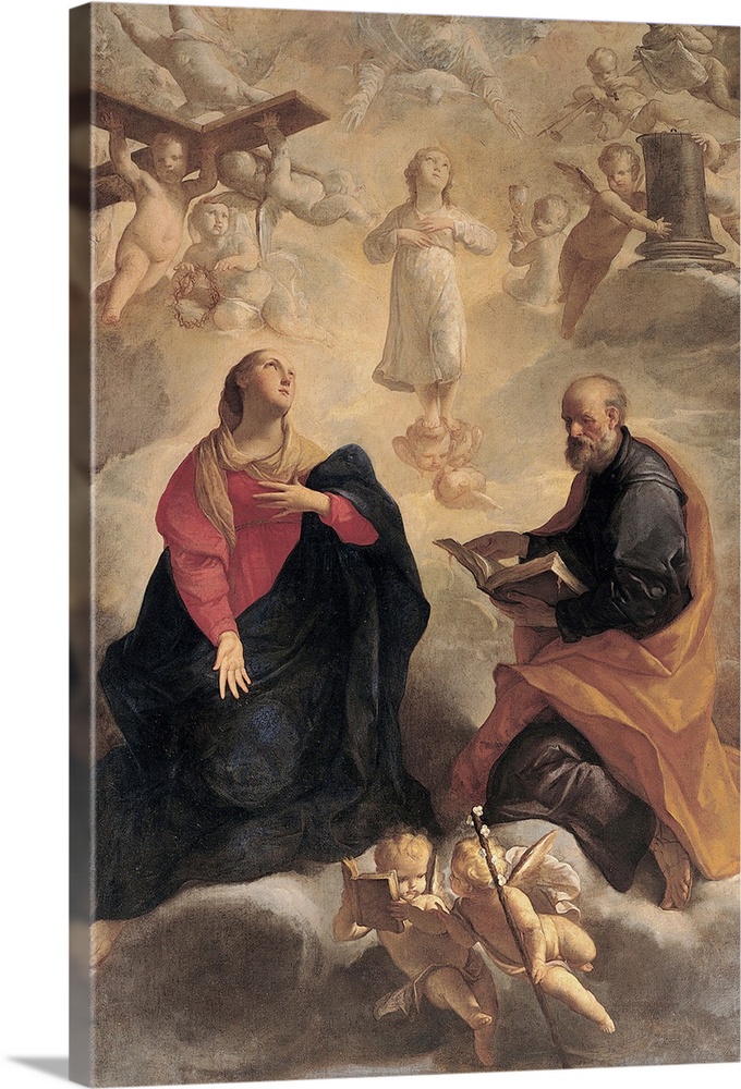 Crespi Giuseppe Maria know as Spagnuolo (or Spagnolo), The Holy Family, 1688, 17th Century, oil on canvas, Italy, Veneto, ...