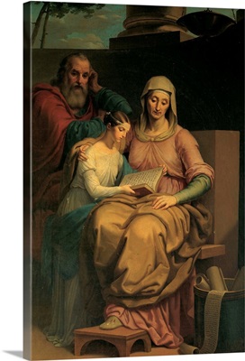 Holy Virgin Mary with St. Anne and St. Joachim, by Pietro, Ayres, 1840