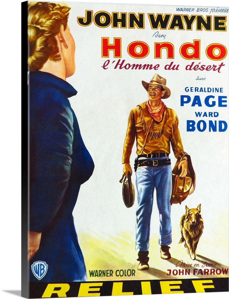 Hondo, John Wayne On Belgian Poster Art, 1953.