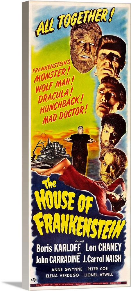 House Of Frankenstein, Right From Top: Lon Chaney Jr., Glenn Strange, John Carradine, J. Carrol Naish, Boris Karloff, Anne...