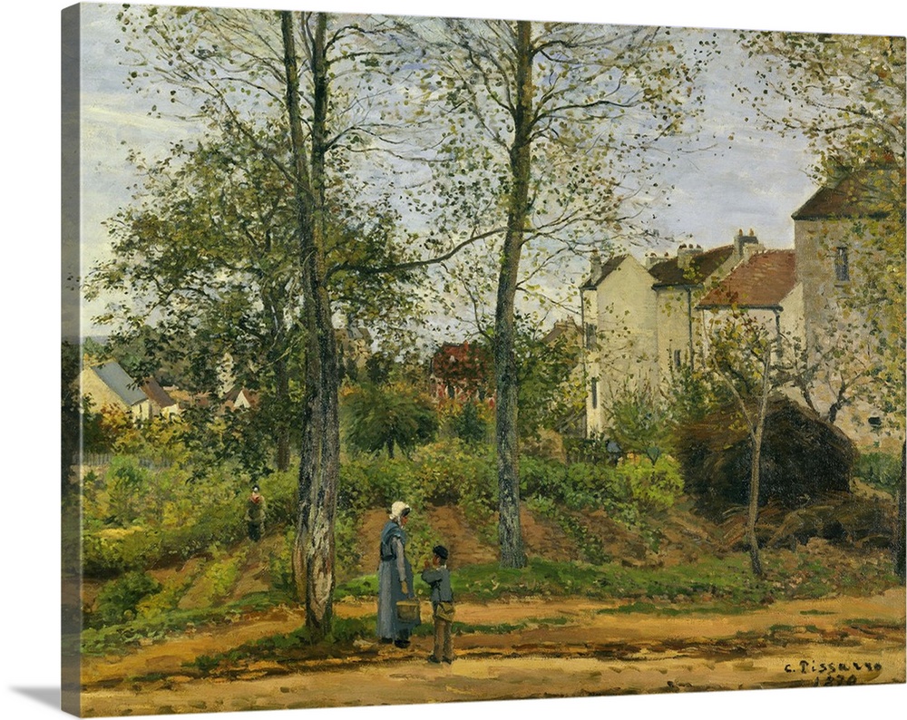 Camille Pissarro (1830-1903), French School. Houses at Bougival (Autumn). 1870. Oil on canvas.