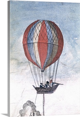 Hydrogen Military Observation Balloon. Ca. 1800. By Jean Coutelle and Alexandre Charles