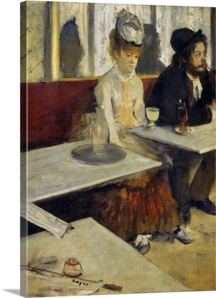 degas figures in a french cafe