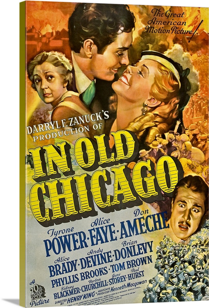 IN OLD CHICAGO, top from left: Alice Brady, Tyrone Power, Alice Faye, bottom right: Don Ameche, 1937, TM and Copyright ..2...