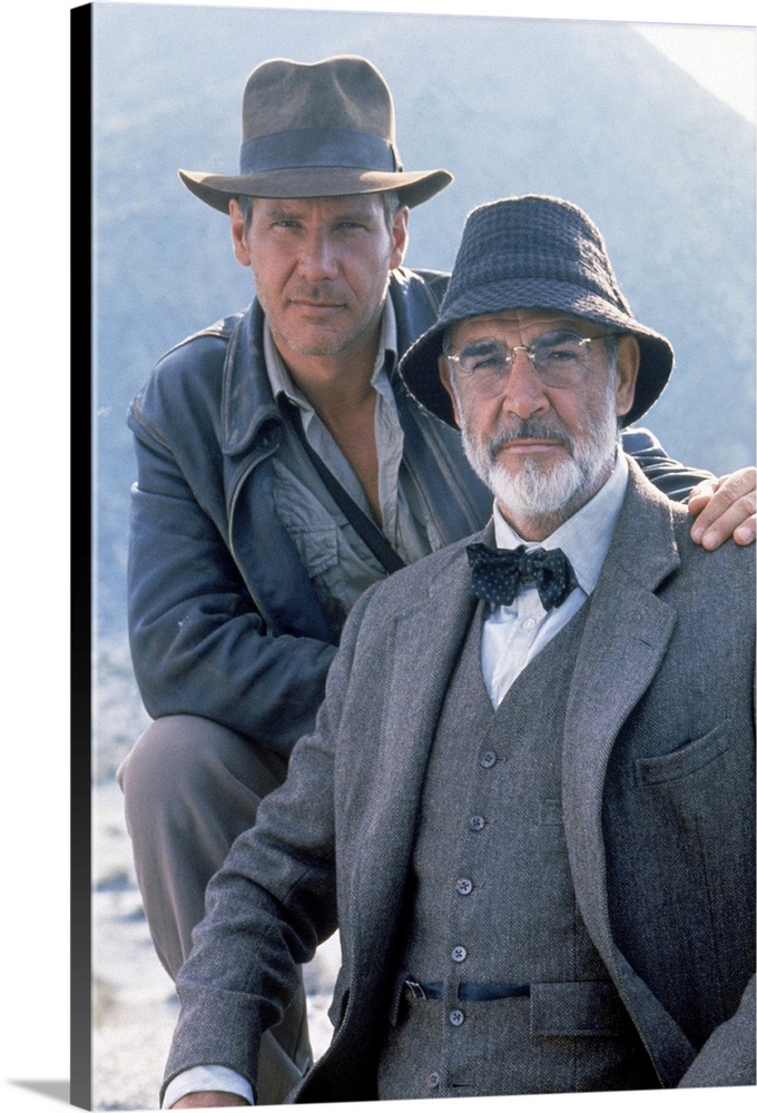 INDIANA JONES AND THE LAST CRUSADE, from left: Harrison Ford as Indiana Jones, Sean Connery 1989.