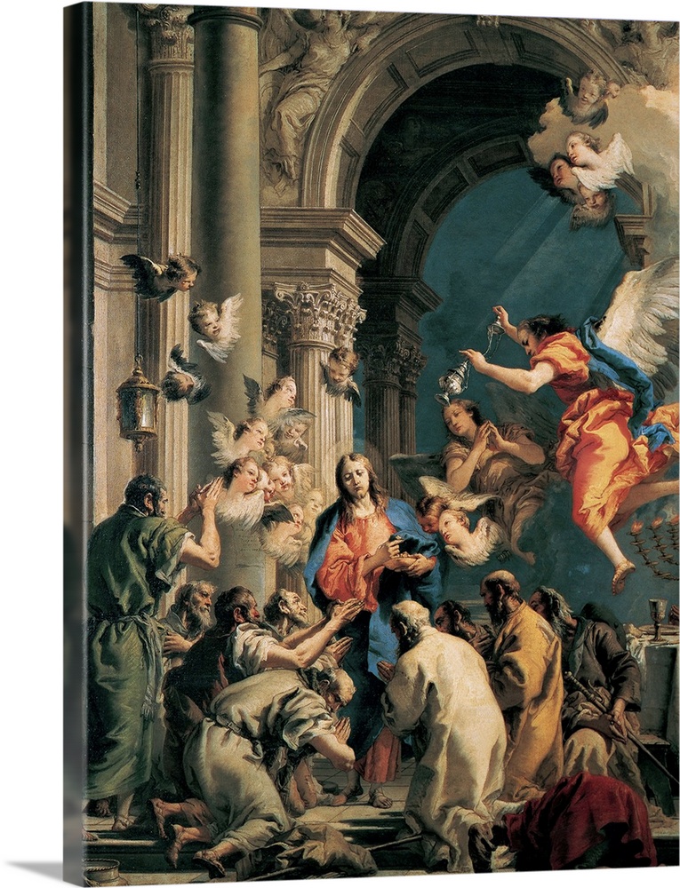 Tiepolo Giandomenico, Institution of the Eucharist, 1778 - 1779, 18th Century, oil on canvas, Italy, Veneto, Venice, Accad...