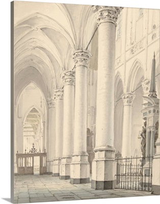Interior of the New Church in Delft, by Johannes Jelgerhuis, 1819