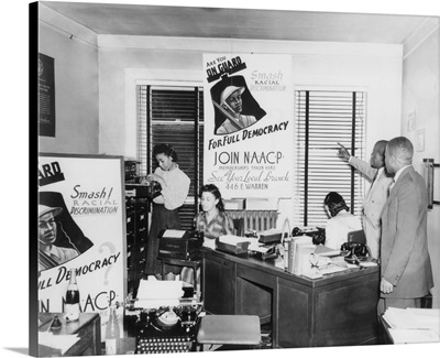 Interior view of NAACP branch office in Detroit, Michigan