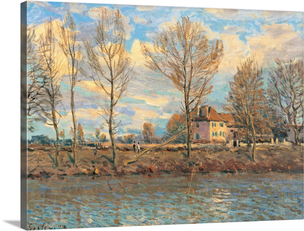 The Island of La Grande Jatte, Neuilly sur Seine, by Alfred Sisley, 1873, 19th Century, oil on canvas, cm 50,5 x 65 - Fran...