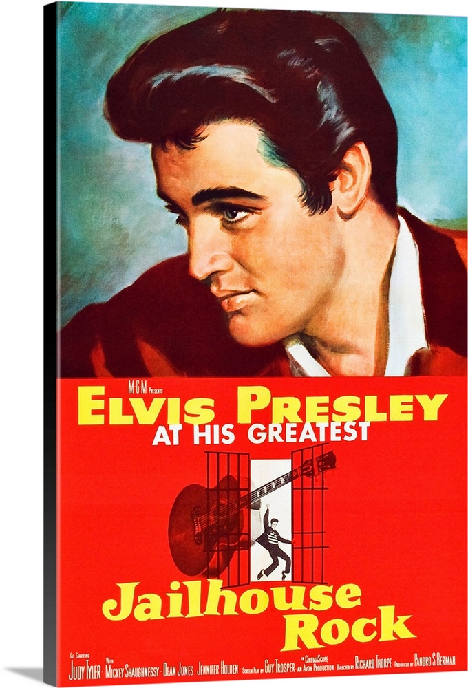 JAILHOUSE ROCK, Elvis Presley, 1957, poster art