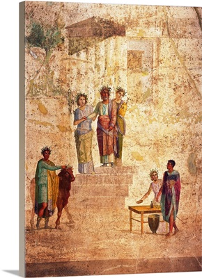 Jason And Pelias. Ancient Roman Fresco, c.20-25, Casa Di Giasone, Pompei