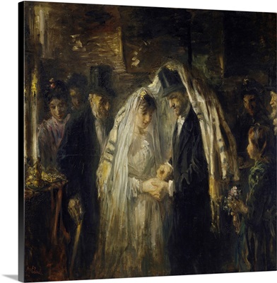 Jewish Wedding, by Jozef Israels, 1903, Dutch painting, oil on canvas