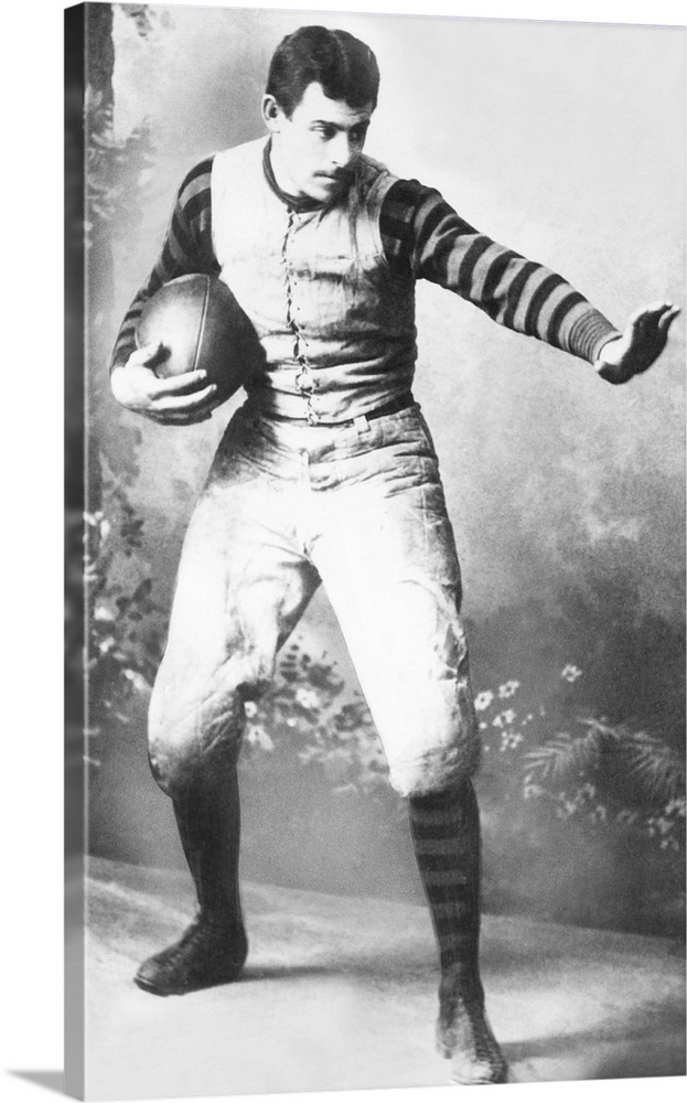 John Heisman in his University of Pennsylvania football uniform, c. 1891. He played football at Brown Univ. 1887-89, and a...