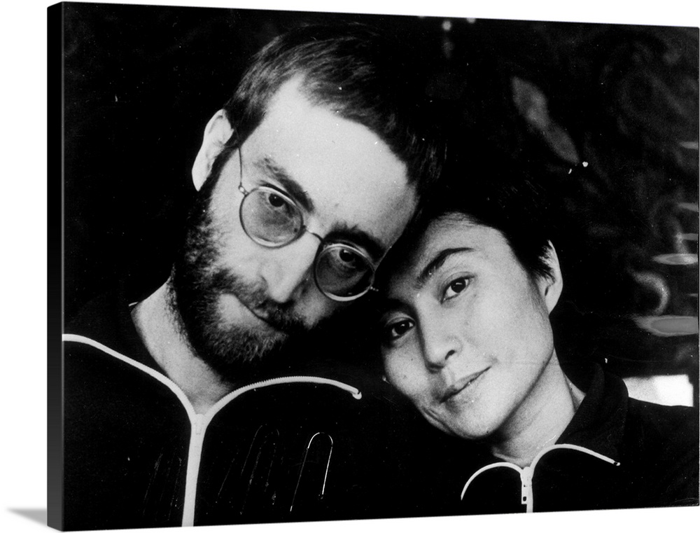 JOHN LENNON - British Rock Singer and Songwriter - Former member of The Beatles - With his wife YOKO ONO. This was the fir...