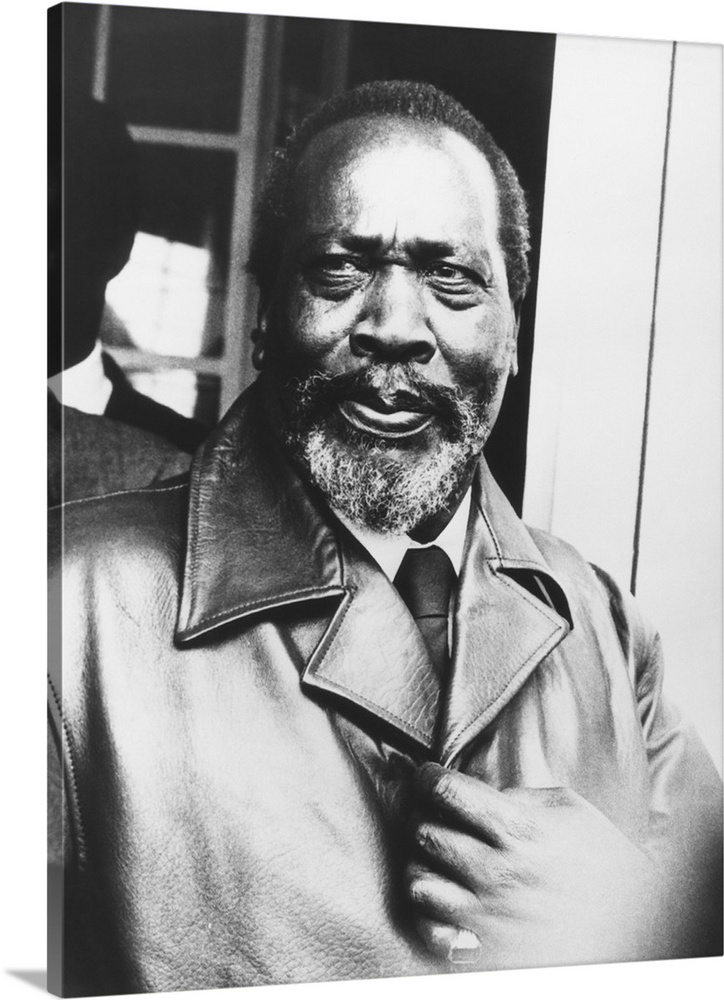 Jome Kenyatta after he was released from 7 years in prison on August 14, 1961. He was one of the 'Kapenguria Six,' charged...