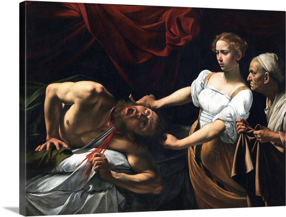 Judith Beheading Holofernes, by Michelangelo Merisi known as Caravaggio, 1598 - 1599 about, 16th Century, oil on canvas, c...