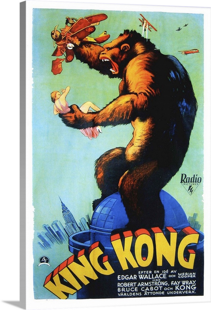 King Kong, Swedish Poster Art, 1933.