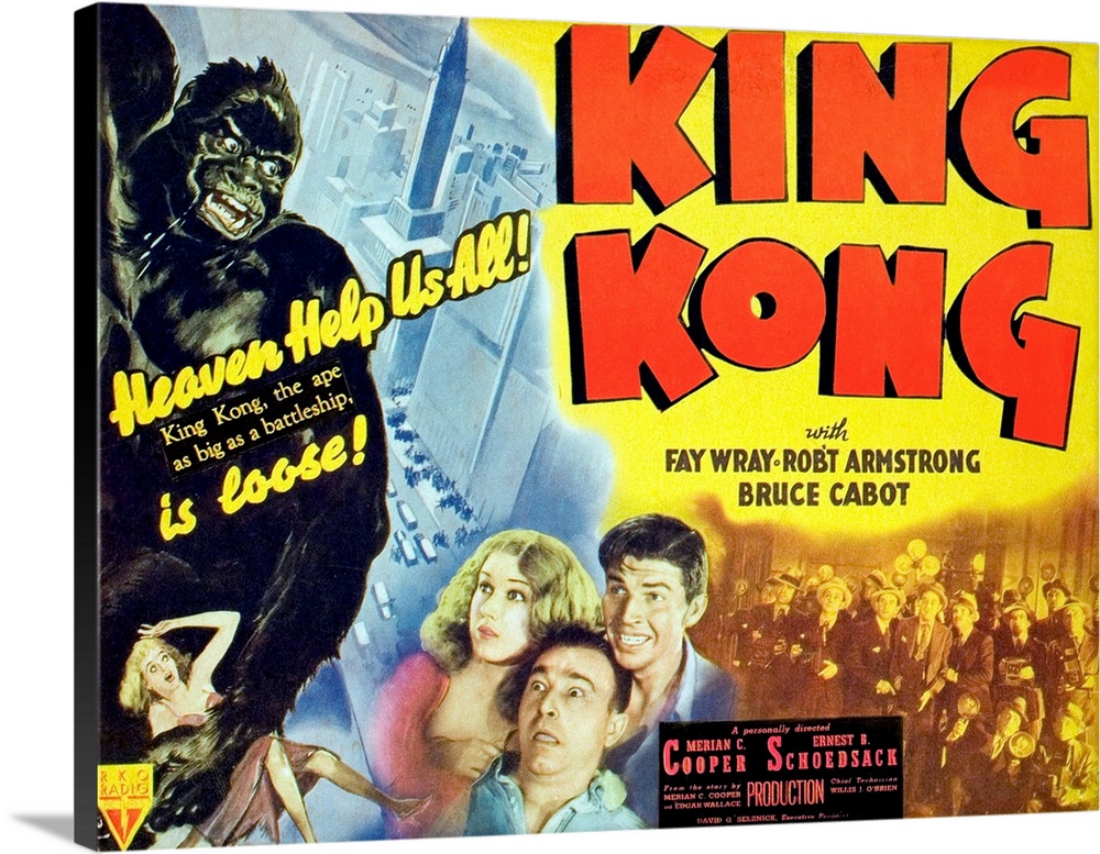 King Kong Robert Armstrong 1933 Vintage Film Movie Poster Art Print Fay Wray