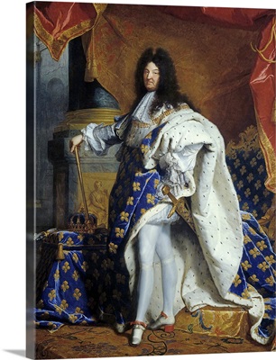 King Louis XIV of France in Coronation Robe, 1701, By Hyacinthe Rigaud, Louvre Museum