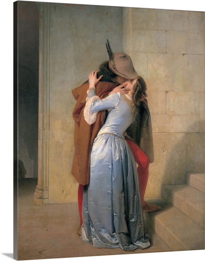 Hayez Francesco, The Kiss, 1859, 19th Century, oil on canvas, Italy, Lombardy, Milan, Brera Art Gallery (308890) Everett C...