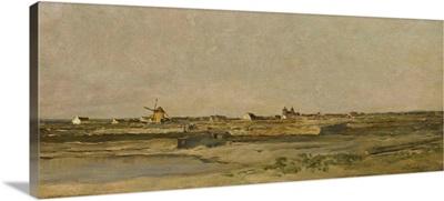 Landscape, 1840-78, French painting, oil on panel