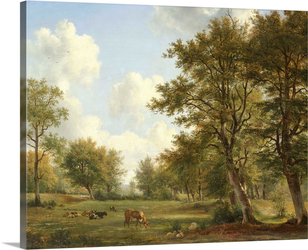 Landscape near Hilversum, by George Jacobus Johannes van Os and Pieter Gerardus van Os, 1820-39. Dutch painting, oil on ca...