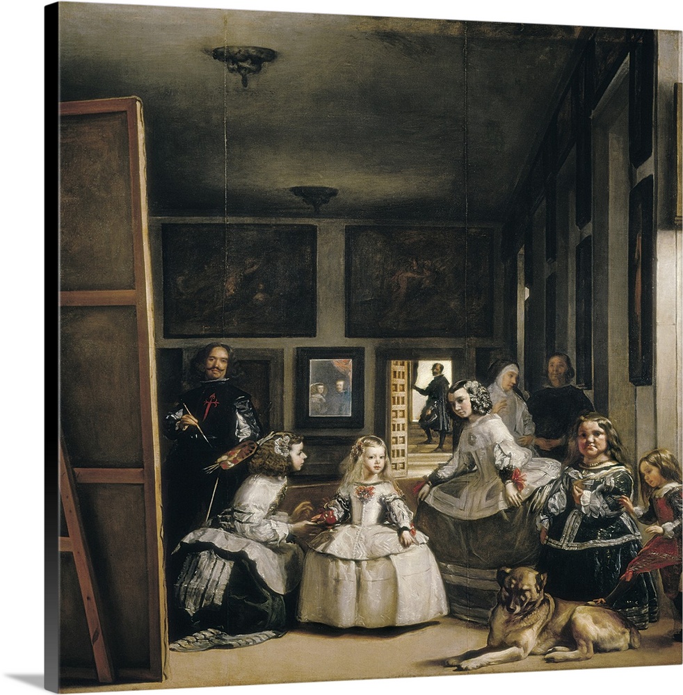 Las Meninas, The Maids of Honor, 1656 Solid-Faced Canvas Print