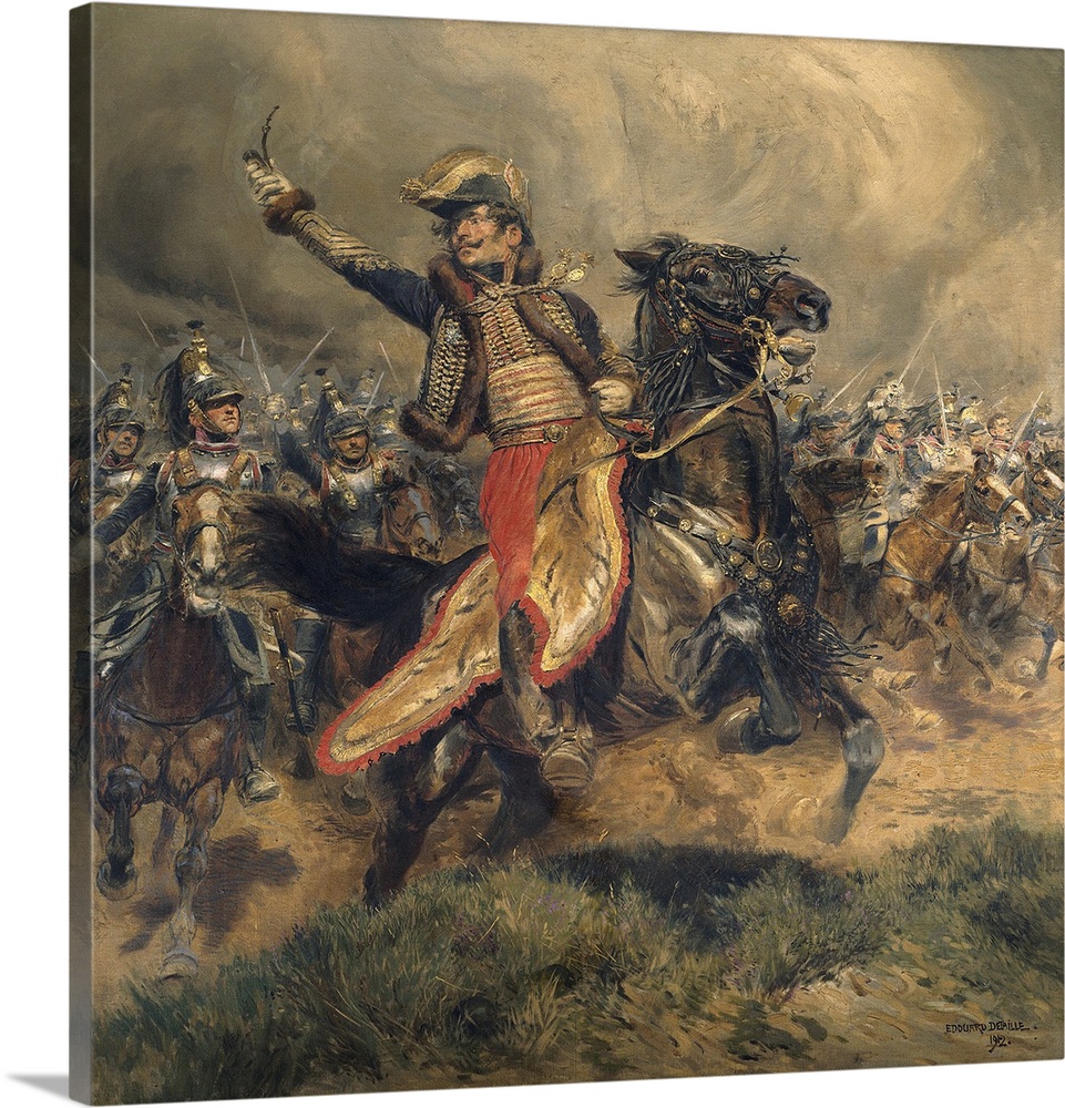 2374 , Edouard Detaille (1848-1912), French School. The Last Charge of the General Lassalle (1775-1809), killed during the...