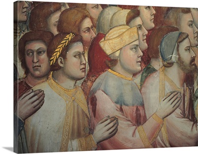 Last Judgment, Self Portrait by Giotto, 1303-1305. Scrovegni Chapel, Padua, Italy