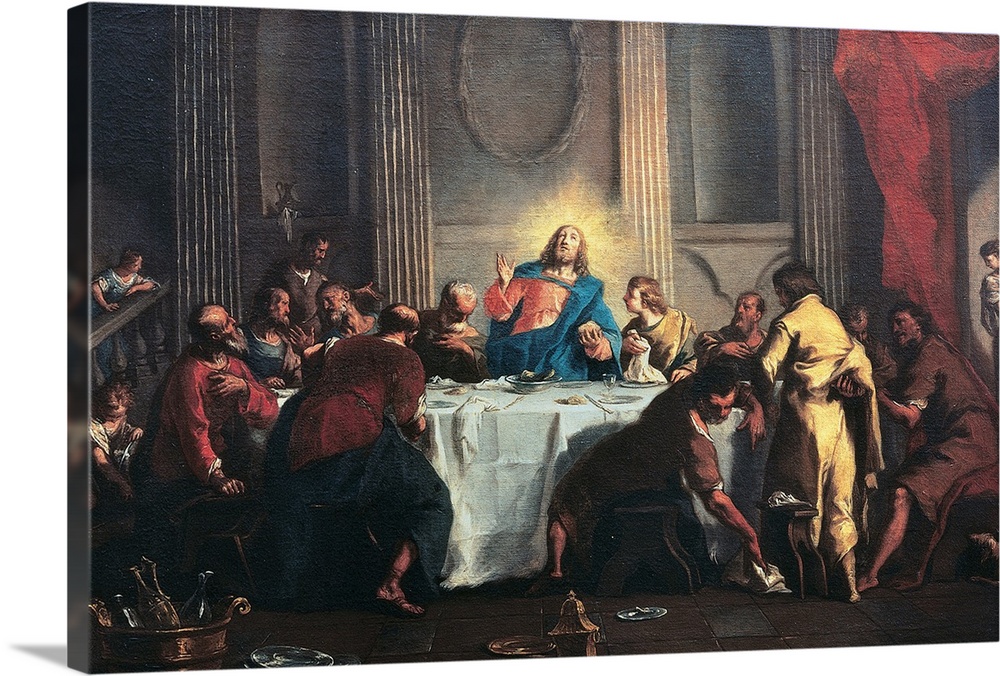 Grassi Nicola, Last Supper, 18th Century, tela, Italy, Sicily, Augusta, Siracusa, Zoccolanti church, (450300) Everett Coll...