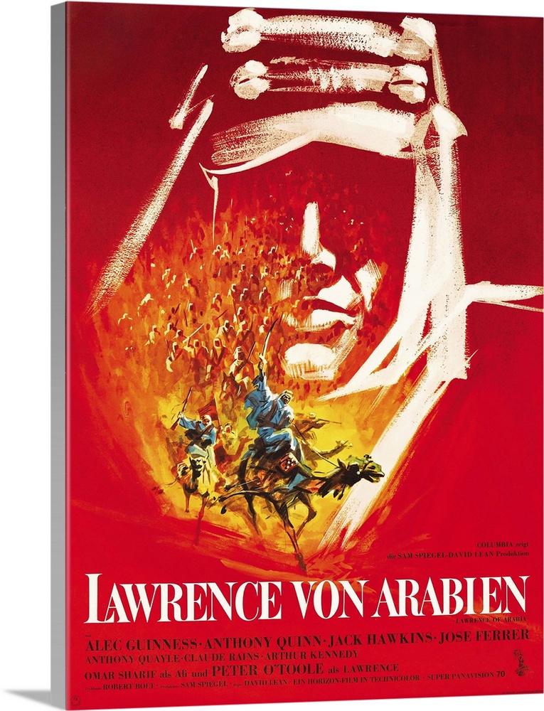 Lawrence Of Arabia, (AKA Lawrence Von Arabien), German Poster Art, 1962.