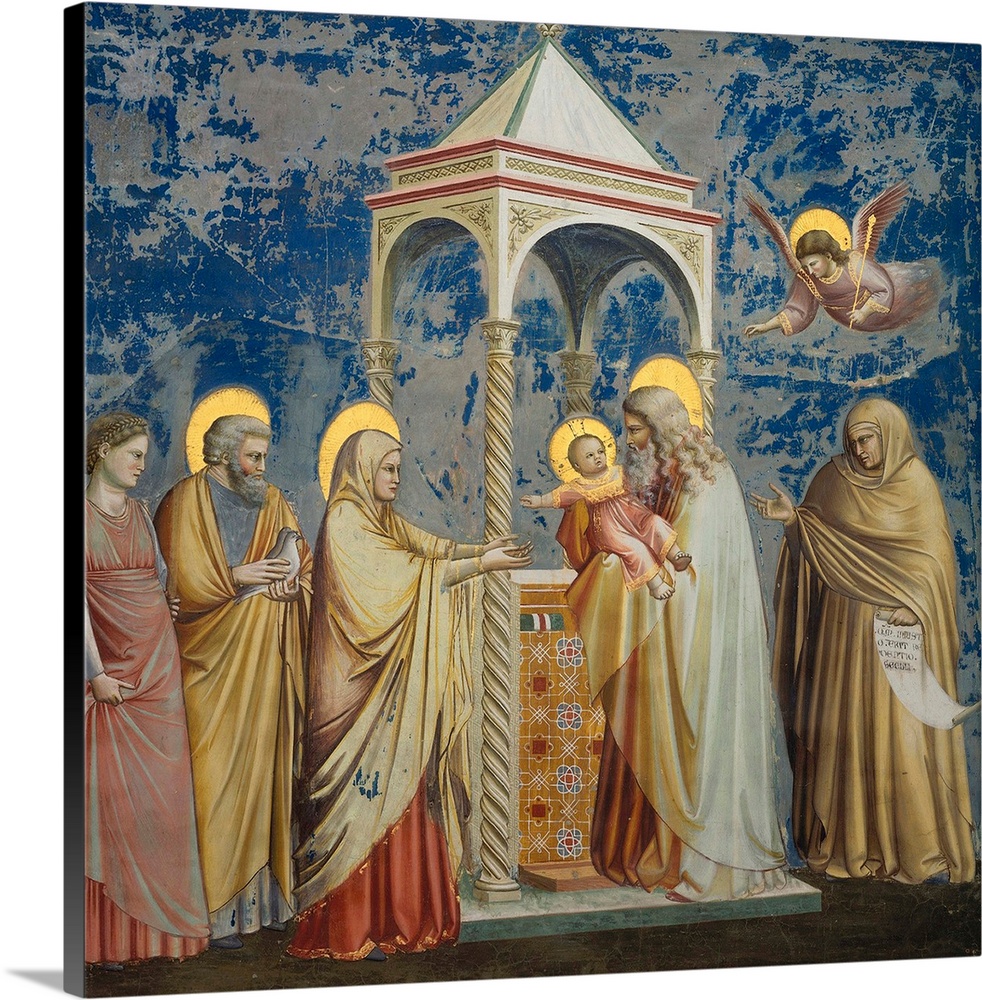 Scenes from the Life of Christ Presentation of Christ at the Temple, by Giotto, 1304 - 1306, 14th Century, fresco, cm 200 ...