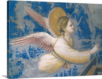 Life of Christ, Angel at the Nativity, by Giotto, c. 1304-1306. Scrovegni Chapel, Padua