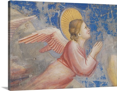 Life of Christ, Angel at the Nativity, by Giotto, c. 1304-1306. Scrovegni Chapel, Padua