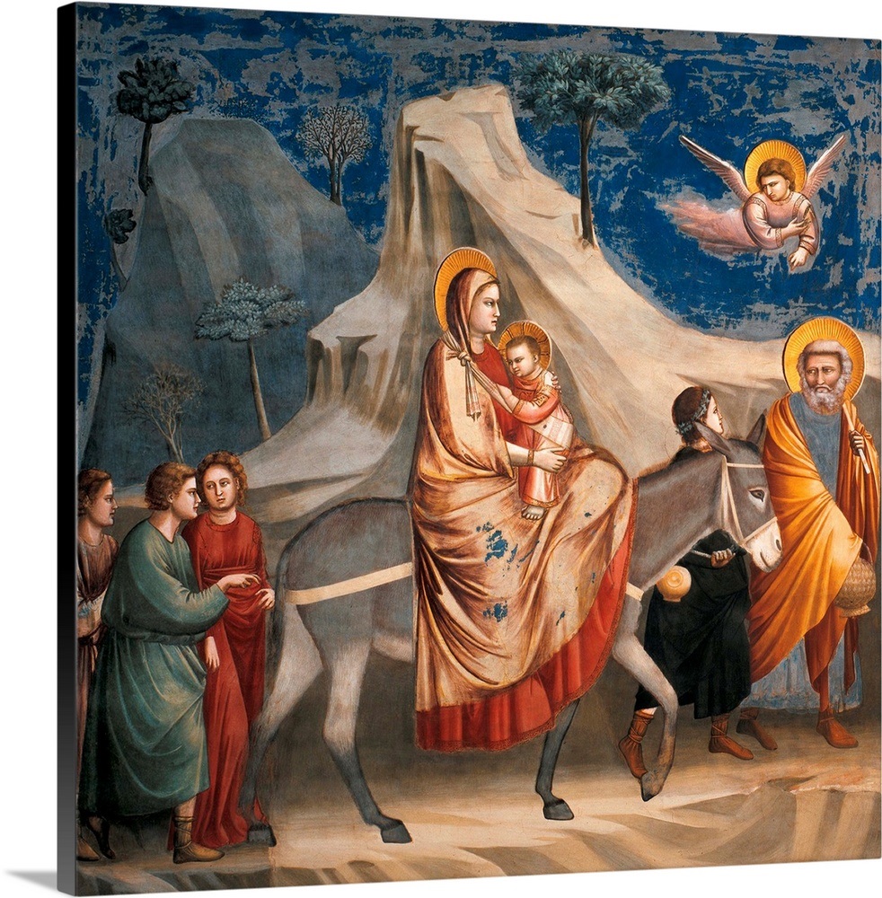 Life of Christ, The Flight into Egypt, by Giotto, c. 1304-1306 ...