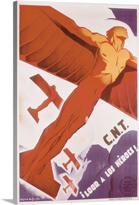 Loor for Heroes, Republican Spanish Civil War Poster. 1936-39