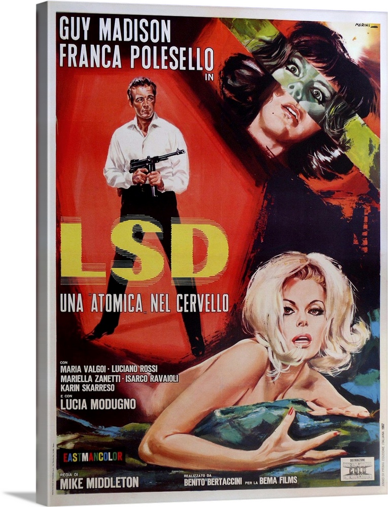 LSD: Flesh Of The Devil, (aka Lsd - Inferno Per Pochi Dollari), Italian Poster Art, Guy Madison (Left), Franca Polesello (...