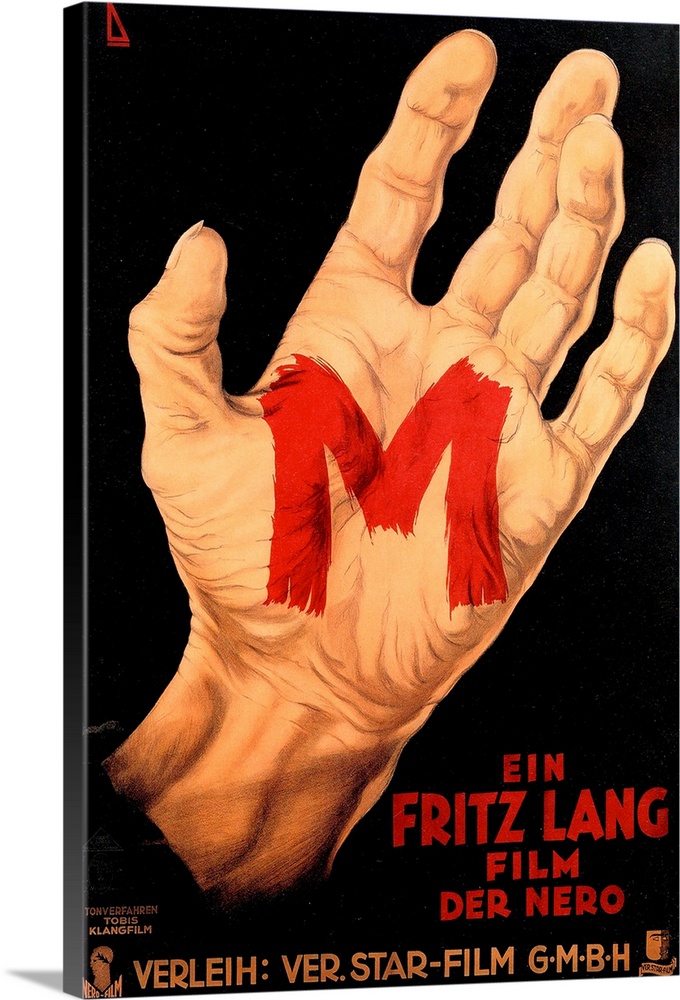M, (aka M - Eine Stadt Sucht Einen Morder), Poster, 1931.